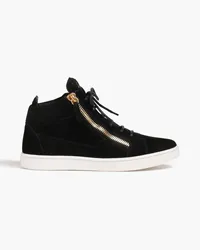 Giuseppe Zanotti Brek High-Top-Sneakers aus Veloursleder Schwarz