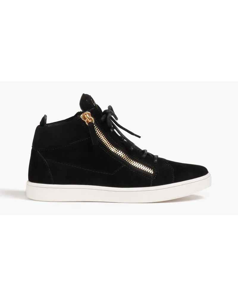 Giuseppe Zanotti Brek High-Top-Sneakers aus Veloursleder Schwarz