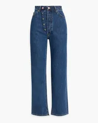 Ganni Figni hoch sitzende Jeans mit geradem Bein Blau