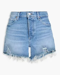 Paige Asher distressed denim shorts Blau