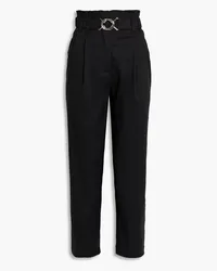 Derek Lam Atto Cropped Karottenhose aus einer Leinenmischung Schwarz