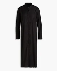 James Perse Hemdkleid aus Popeline aus einer Baumwollmischung inMidilänge Schwarz