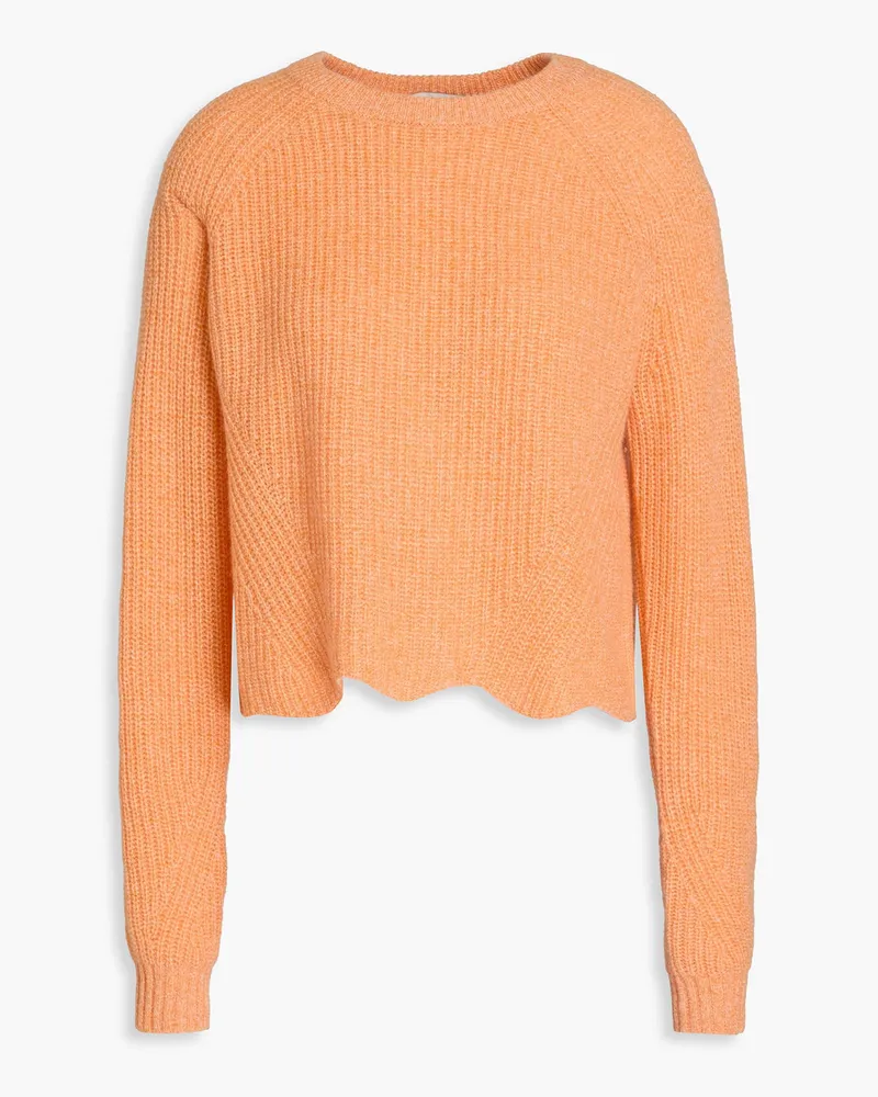 Autumn Cashmere Gerippter Pullover aus Kaschmir Orange