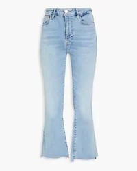 Frame Denim Le Crop Mini Boot hoch sitzende Cropped Bootcut-Jeans Blau