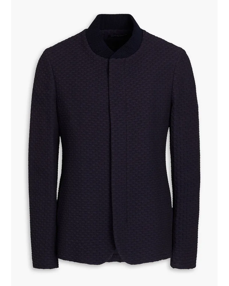 Emporio Armani Blazer aus Cloqué Blau