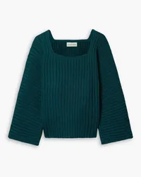 Mara Hoffman Jocelyn Pullover aus einer gerippten Baumwollmischung Blau