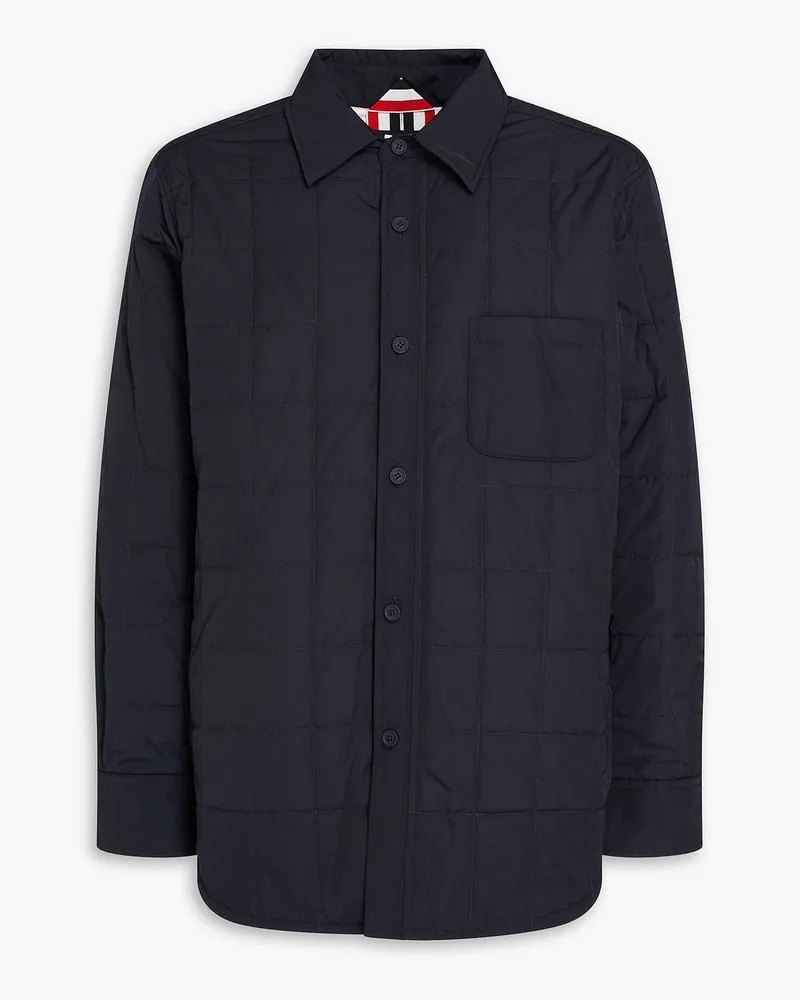 Thom Browne Overshirt aus gestepptem Shell Blau