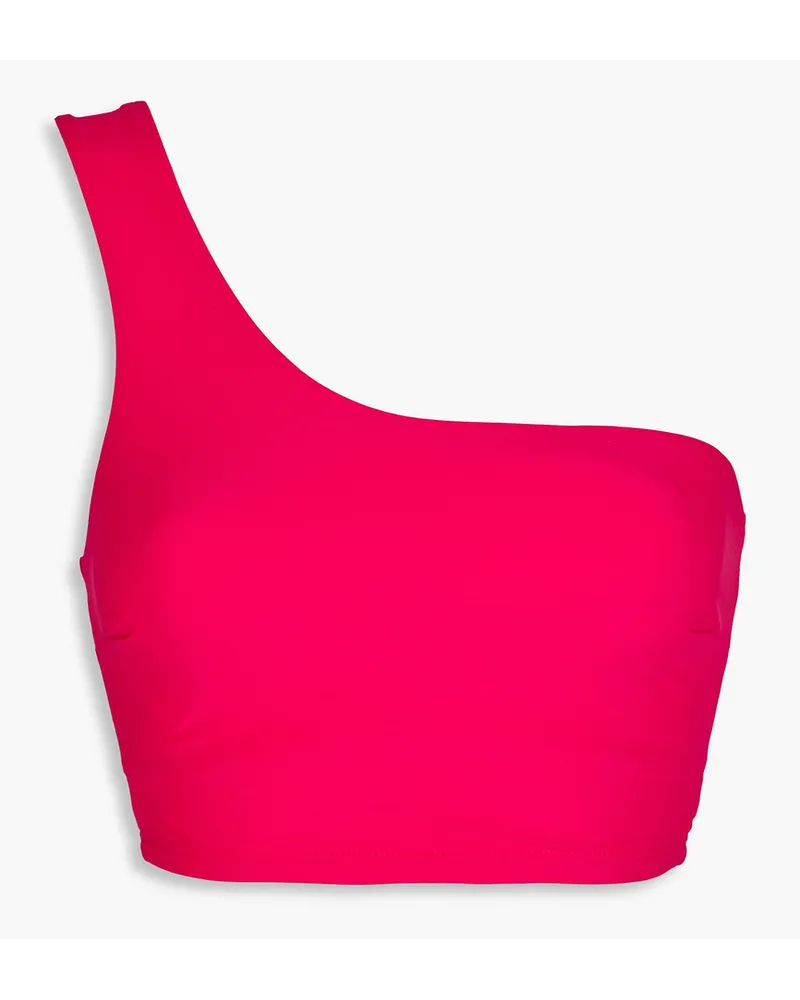 BONDI BORN Ollie asymmetrisches Bikini-Oberteil Pink