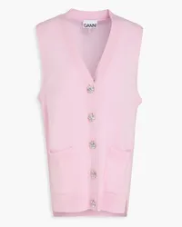 Ganni Cardigan aus einer Merinowoll-Kaschmirmischung Pink