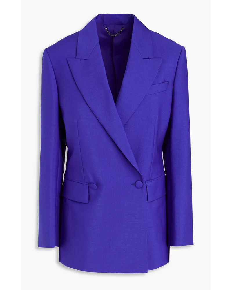 Ferragamo Blazer aus einer Mohair-Wollmischung Blau