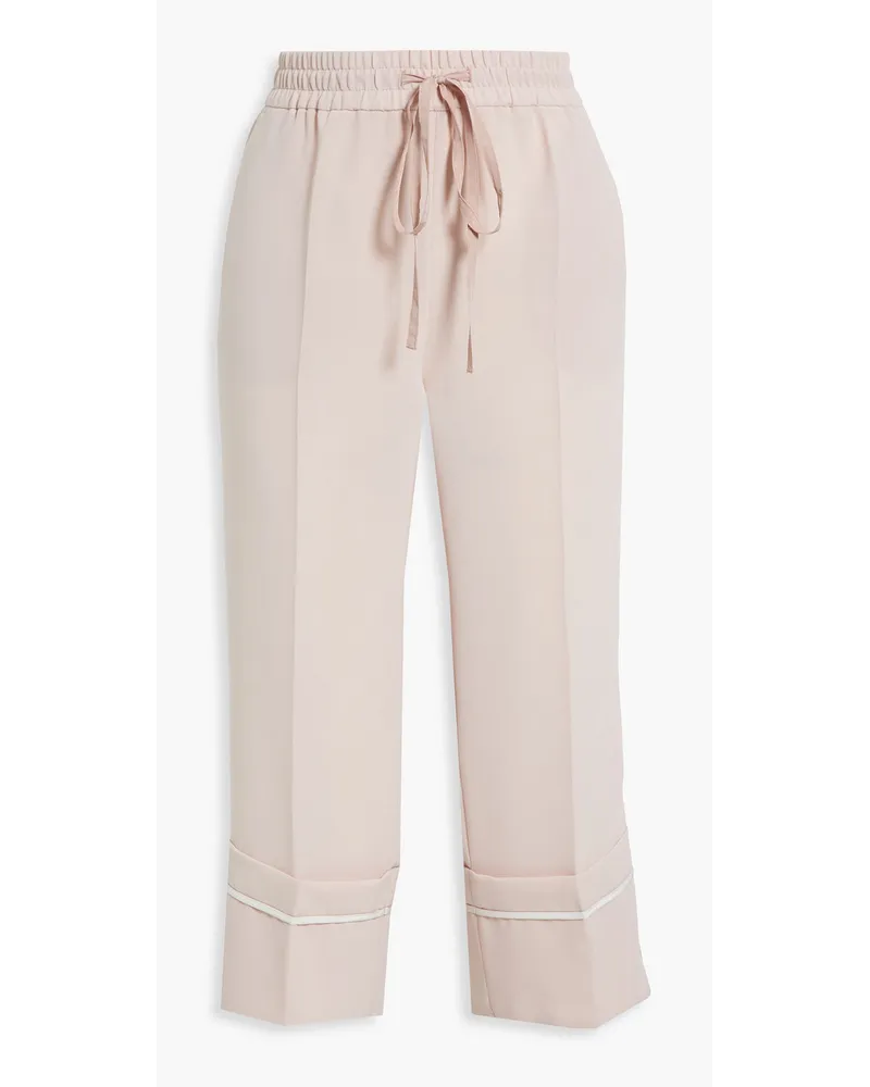 RED Valentino REDValentinoCropped Hose mit geradem Bein aus Crêpe Pink