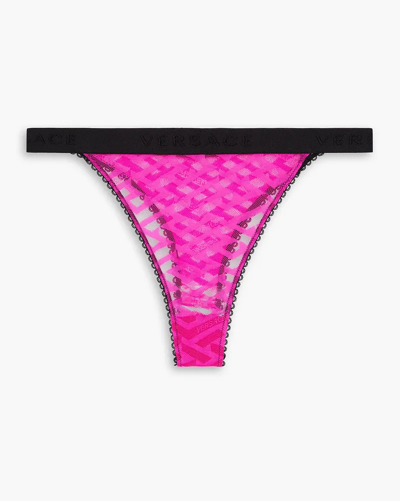 Versace String aus Tüll Pink