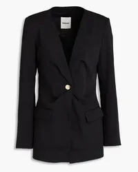 Sandro Blazer aus Twill mit Falten Schwarz