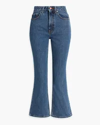 Ganni Betzy hoch sitzende Kick-flare-Jeans Blau