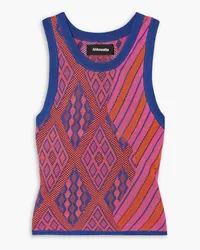 AHLUWALIA Femi Tanktop aus Jacquard-Strick Bunt