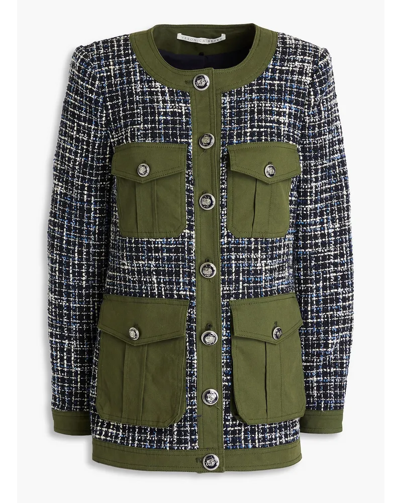 Veronica Beard Fielding cotton-blend tweed jacket Grün