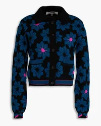 Diane von Furstenberg Petey Cardigan aus Jacquard-Strick Blau