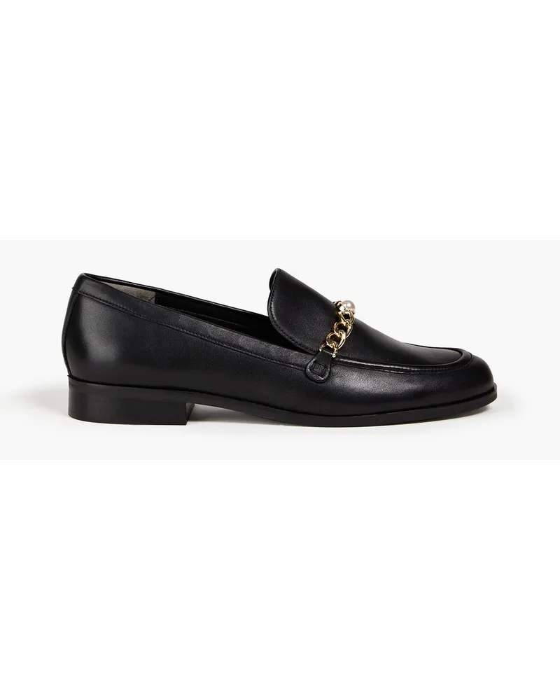 Stuart Weitzman Owen Loafers aus Leder mit Verzierung Schwarz