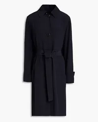 Ferragamo Trenchcoat aus Crêpe de Chine aus Seide Blau