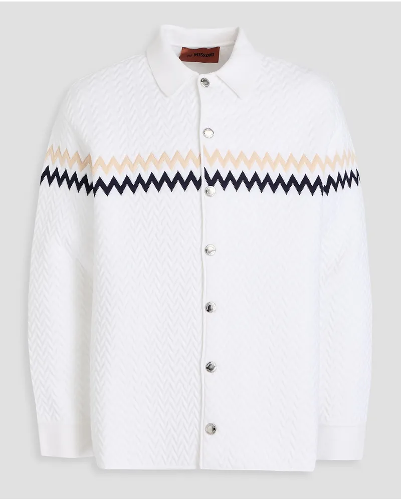 Missoni Overshirt Aus Jacquard Strick Weiß