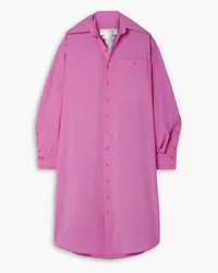 Christopher John Rogers Oversized-Hemdkleid aus Wolle inMidilänge Pink