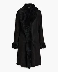 DOM GOOR Mantel aus Shearling Schwarz