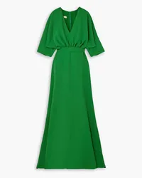 Elie Saab Robe aus Cady mit Raffungen Grün