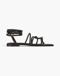 Frame Denim Le Remi Sandalen aus Leder mit Twist-Detail Schwarz