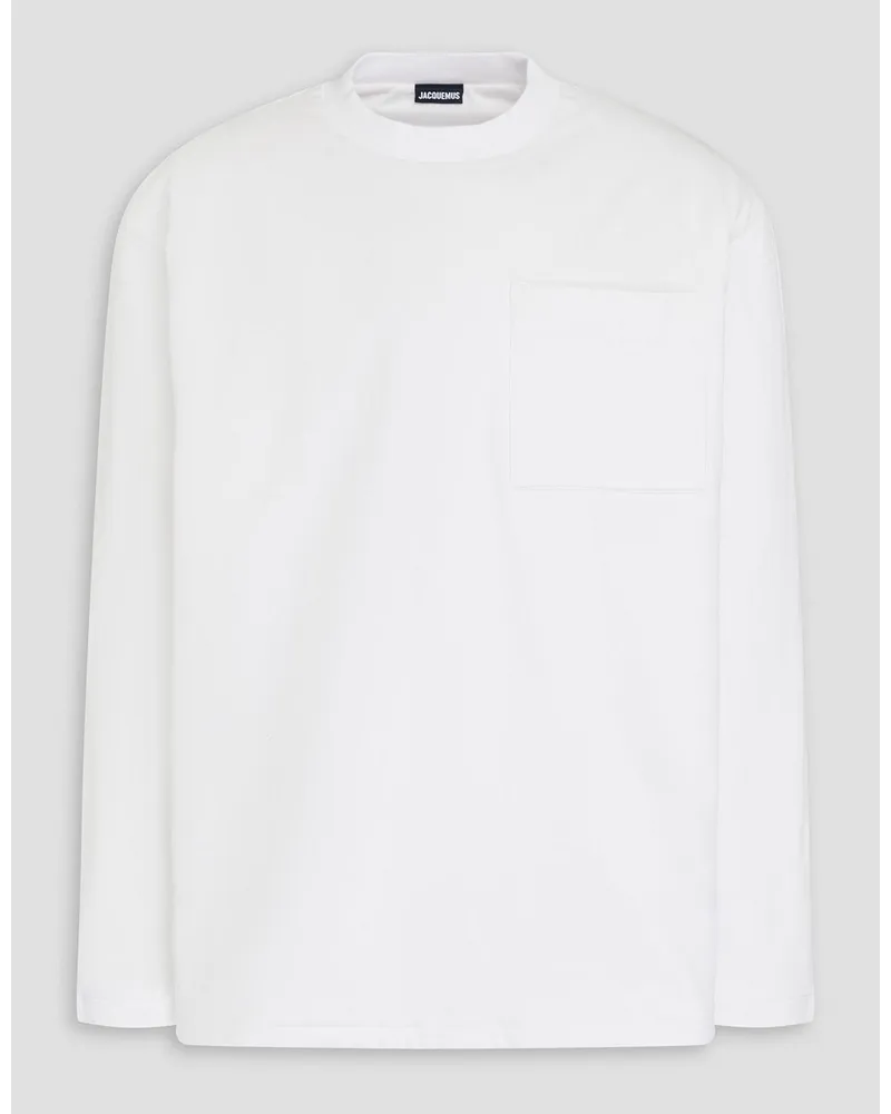 Jacquemus Bricciola T-Shirt aus wattiertem Baumwoll-Jersey Weiß