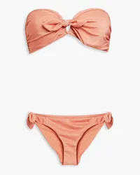 Zimmermann Bandeau-Bikini mit Schleife Orange