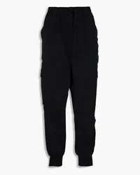 Y-3 Cropped Cargohose aus Twill aus einer Lyocellmischung Schwarz