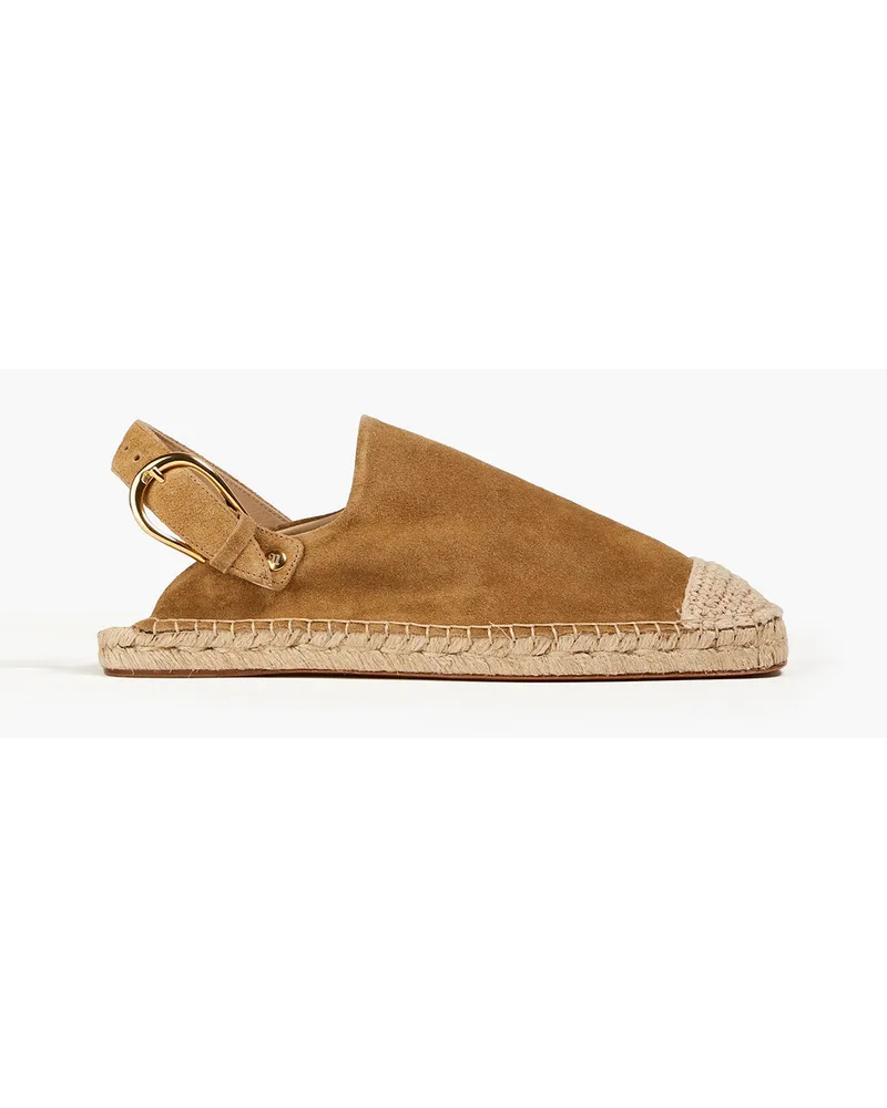 Nanushka Harrel Slingback-Espadrilles aus Veloursleder Neutral