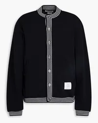 Thom Browne Cardigan aus Wolle mit Streifen Blau