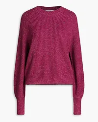 Autumn Cashmere Pullover aus Donegal-Rippstrick Lila