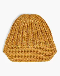 Missoni Beanie aus Rippstrick mit -Effekt Metallic