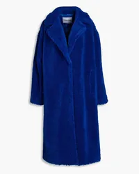 STAND Maria Oversized-Mantel aus Shearling-Imitat Blau