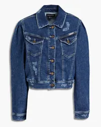 Retrofête Jeansjacke inDistressed-Optik Blau