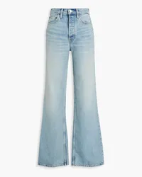 RE/DONE Hoch sitzende Jeans mit weitem Bein inDistressed-Optik Blau