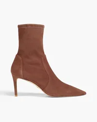 Stuart Weitzman Stuart Sock Boots aus Veloursleder Braun