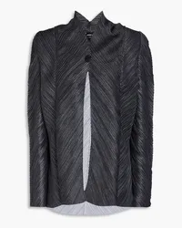 Giorgio Armani Blazer aus plissiertem Twill Grau