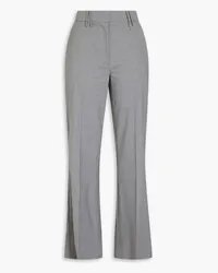 Ganni Hose mit geradem Bein aus Twill Grau