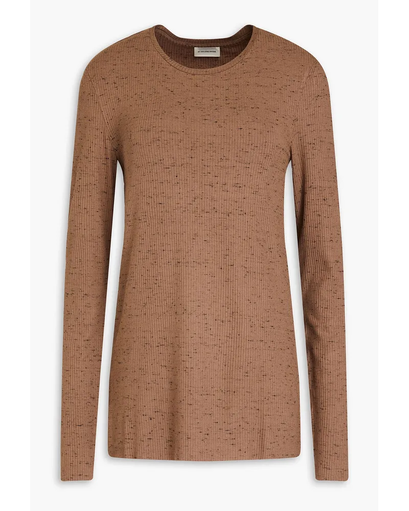 By Malene Birger Oberteil aus geripptem Jersey Braun