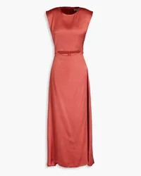 Loulou Studio Copan Midikleid aus Satin mit Cut-outs Rot