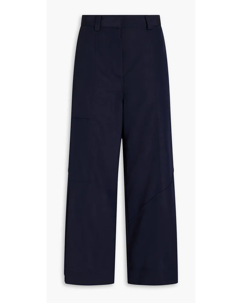 J.W.Anderson Cropped Hose mit weitem Bein aus Twill Blau