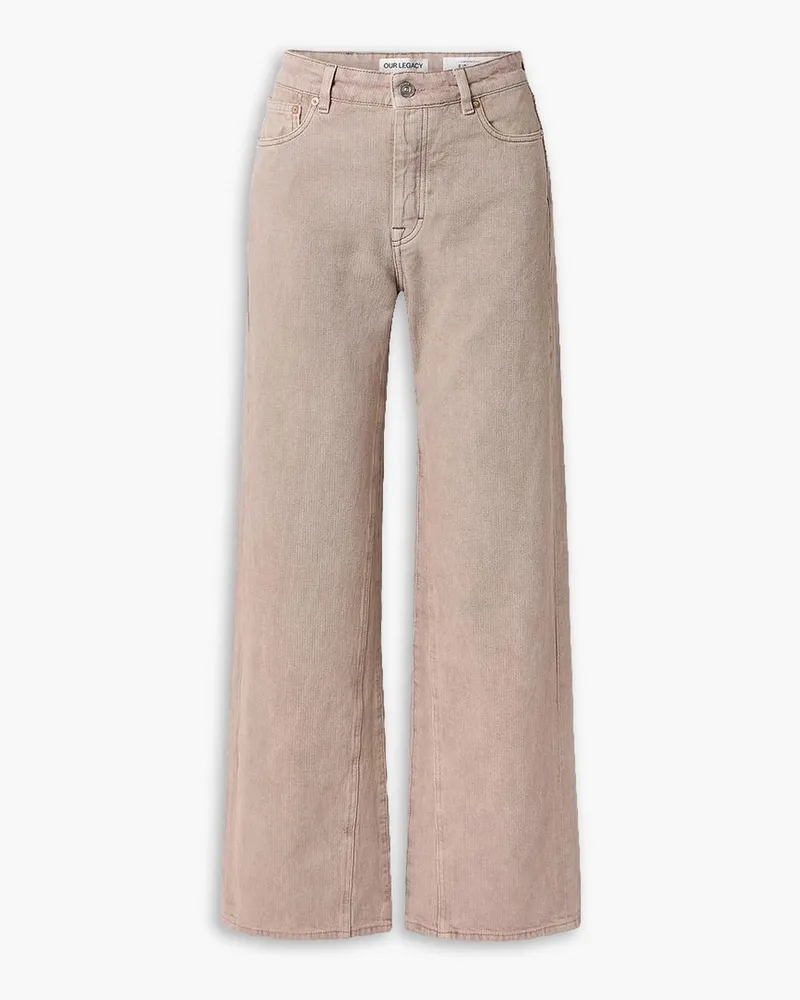 Our Legacy Trebel hoch sitzende Jeans mit geradem Bein Pink