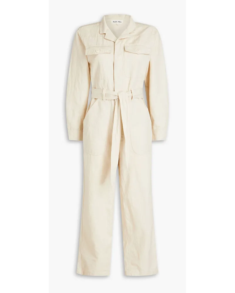 Alex Mill Mel Jumpsuit aus Twill aus einer Baumwoll-Leinenmischung mit Flammgarneffekt Weiß