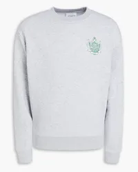 Kitsuné Sweatshirt aus Baumwollfrottee mit Logoprint Grau