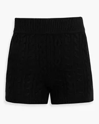 Rag & Bone Pierce Shorts aus Kaschmir mit Zopfstrickmuster Schwarz