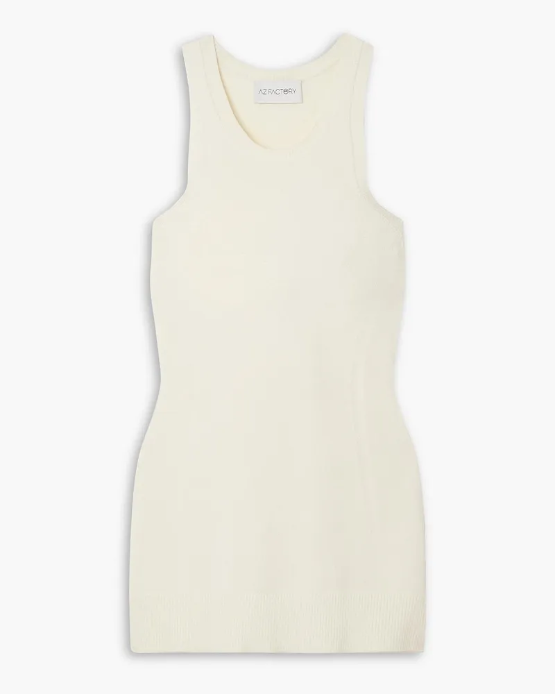 AZ FACTORY MyBody Tanktop aus Stretch-Strick Weiß