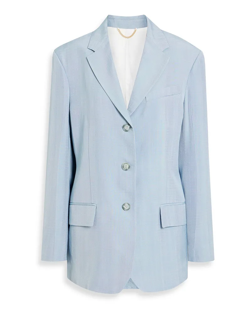 Victoria Beckham Blazer aus Jacquard Blau